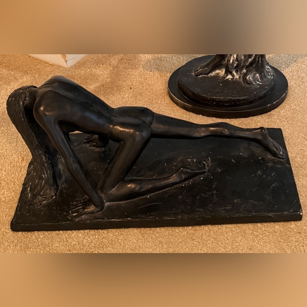 Vintage 1979 Austin Productions Jean Pierre Renard Rising Nude Woman Sculpture